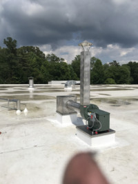 New process exhaust fan, boiler exhaust and intake